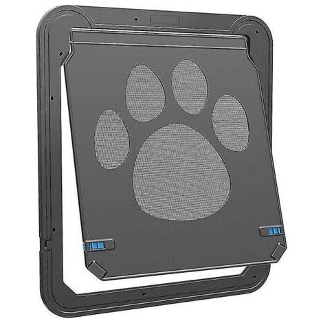 QORVA-Ouvre-porte pour chien et chat - Ouverture de porte contrôlée - Écran électronique - Protection de fenêtre - Mur - Moustique