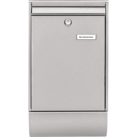 Briefkasten + Box BERLIN-SET 37770 Ni Farbe Edelstahl mit transparentem Schutzlack (1/4)