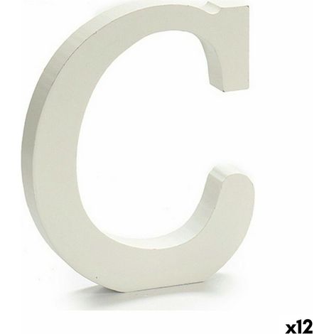 Buchstabe Pincello C Weiß 1,8 x 21 x 17 cm (12 Stück)