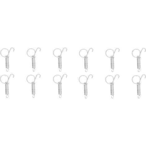 Lot de 20 crochets à ressort métalliques pour porte de cage, avec loquet à doigt, pour la fixation de la porte de cage à lapins et autres équipements agricoles (L 7,3 x 2,2 cm). (1/5)