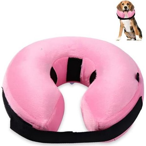 Collier Gonflable Chien Chat,Collier Bouée pour Chien,Colerette Souple pour Chiens Anti Lechage,Boudin Gonflable Chiens,Colerette (1/5)