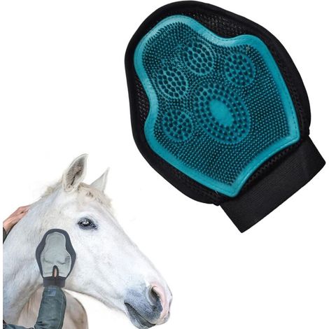 Horse Massage Glove, Horse Grooming Brush, Multifunctional Horse Hair Removal Glove, Breathable Horse Hair Washing Glove for Dog Cat