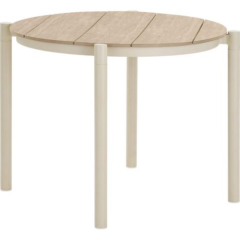 Bella table de jardin Ø90cm sable, naturel. (1/5)