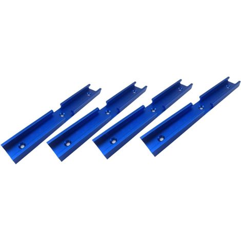 4 rails en T alliage d'aluminium pour le travail du bois, avec trous (1/5)