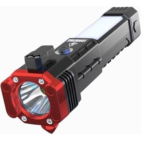 KLVGTIFS PULampe de poche tactique LED multifonction rechargeable - Noir - Torche - 400m - 8 modes - 200 min d'autonomie (1/4)
