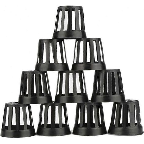 Lot de 10 pots et paniers aquatiques en plastique pour aquarium, plantes aquatiques, fleurs et herbes, décoration pour aquarium. (1/4)