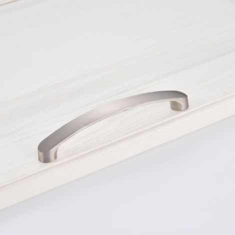 Lot de 5 Poignée Meuble Cuisine En Nickel Brossé Poignée d'armoire Poignée Meuble-Poignées Tiroirs Cuisine Inox(Centre à Centre 160mm) (1/5)