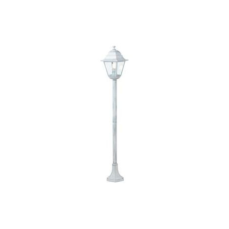 Sovil lampadaire Old 60W blanc / argent E27 cm18x18x121h IP43 exte'rieur