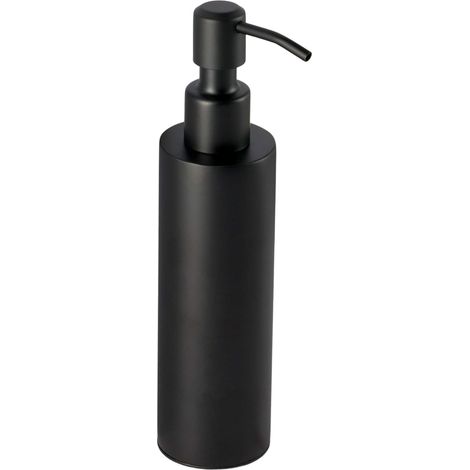 Jabonera de pie de acero inoxidable en color negro - jabonera para baño (acero inoxidable (negro), redonda) (1/5)