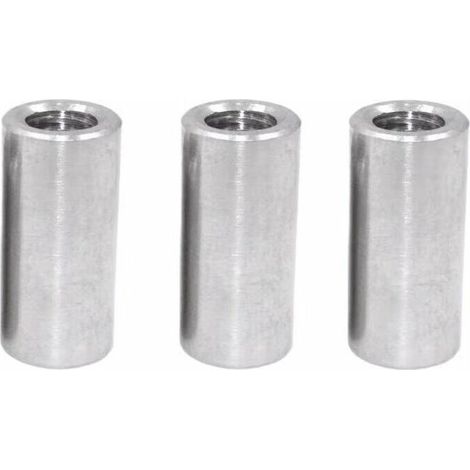 royaluxe -Industrial MANCHON FILETÉ M8 PACK 30 Manchon de raccordement femelle pour Tube acier Tige filetée Ecrou long rond Manchon connect acier Raccord plomberie Reduct de pression, (1/5)