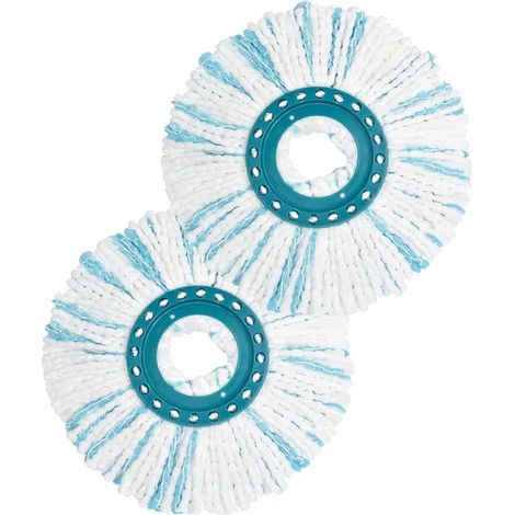 Lot de 2 recharges de serpillière compatibles Leifheit Clean Twist Disc Mop et Combi Disc Mop (1/2)