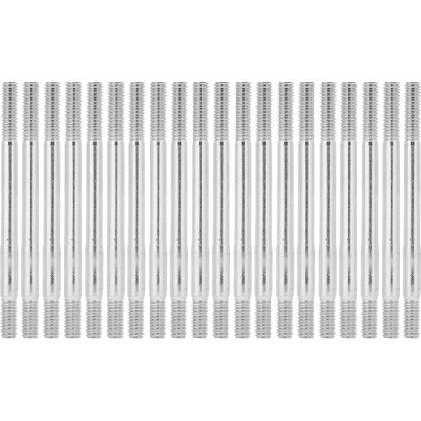 Lot de 20 goujons filetés double extrémité M6x88 compatibles avec les groupes électrogènes à moteur essence 168F/170F (1/4)
