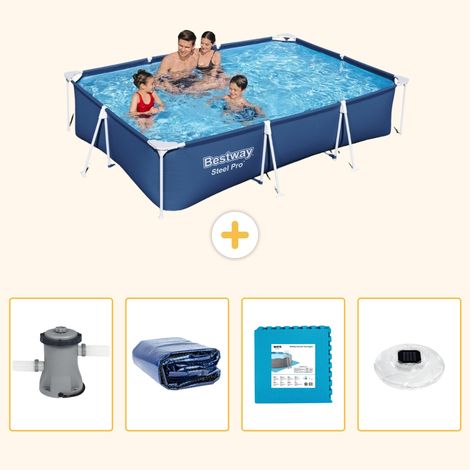Bestway Bestway Steel Pro Rectangulaire - 300x201x66 cm - 5-pièces S326 (1/5)