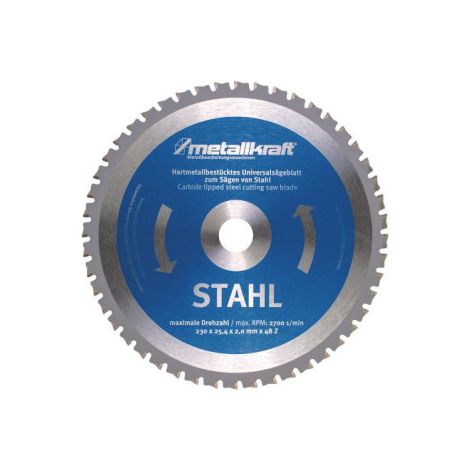 Disco de corte para acero 230 x 2.0 x 25.4 mm 48T