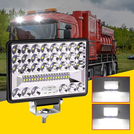 1PC Phare de Travail LED 12V/24V 172W Projecteur LED Voiture 27000Lm Phare LED 4x4 IP67 Feux Additionnels LED 6 Pouces Phare de Travail LED Tracteur pour Voiture Camion Tracteur SUV Bateau