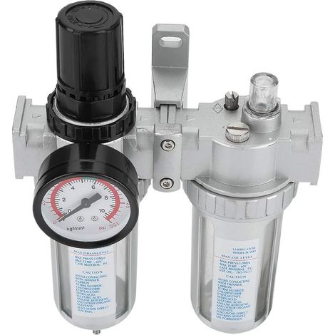 Assecheur Air Comprimé Pneumatique Regulateur Pression Ensemble De Lubrificateur Régulateur Filtre Compresseur D'Air, À Humidité Pour Éviter Les Dommages - (1/5)