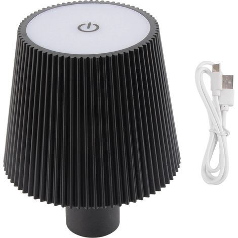 Ortviai Lampe LED sans fil pour bouteille de vin – Lampe de table rechargeable 2000 mAh, étanche IP54, noir (1/5)