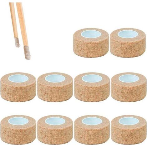 Patins en feutre autocollants - Protections de sol pour pieds de chaise - Bandages pour pieds de chaise - 2,5 cm x 4,5 m, beige, Rouleau de 10 (1/4)