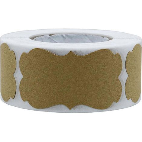 300 Stück Kraftpapier-Anhänger als Weihnachtsgeschenk, Kraftpapier-Aufkleber, Kraftpapier-Etiketten-M (1/3)
