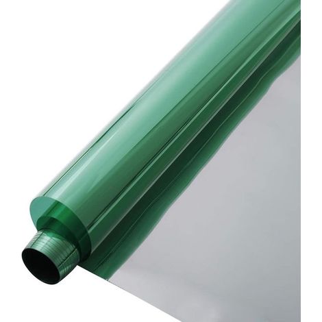 Pellicola protettiva a specchio，30x100 cm，verde argento，pellicola autoadesiva fai da te per finestre e specchi (1/5)