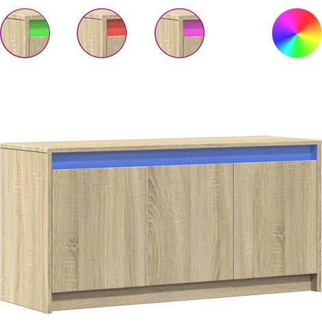 Maison Exclusive - TV-Schrank mit LED-Beleuchtung Sonoma-Eiche 10