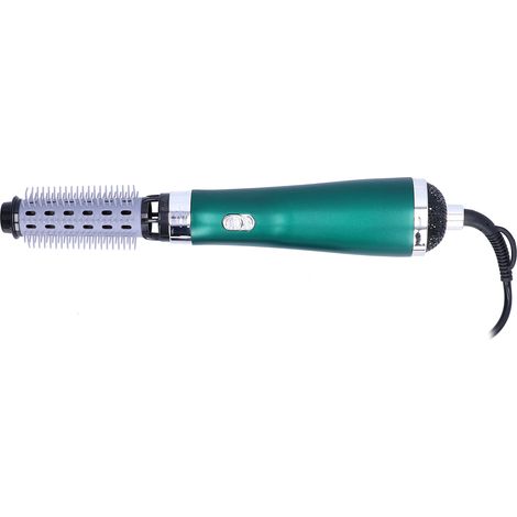 Brosse à cheveux 2 en 1 avec trois vitesses : sèche-cheveux, peigne de coiffage pour la maison et les déplacements (Vert) (1/5)