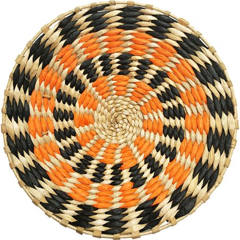 Panier Murale Tissé - Décoration Murale Ronde en Roseau - Pour Salon Chambre Bureau Café - 30 cm - 1 Pièce (1/3)
