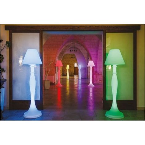 Piantana Eva in resina luce RGB con telecomando 60x180 cm lampada led per arredo interno ed esterno (1/4)