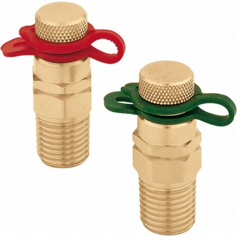 Kit de 2 prises pression température à raccord instantané 1/4" mâle corps laiton - THERMADOR 100000