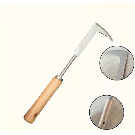 sarcloir en brique couteau courbé faucille de désherbage manuelle pour jardin pelouse et cour Acier inoxydable Acier (1/5)