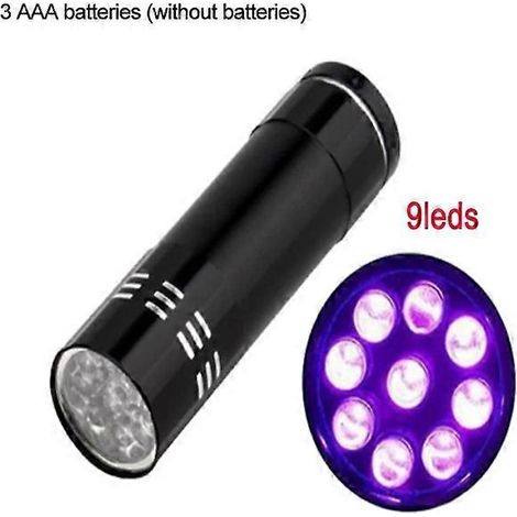 Mini lampe torche UV LED portable à lumière noire ultraviolette 395/365 nm, 3 modes, zoomable, détecteur de taches d'urine d'animaux et de scorpions, modèle C (1/5)