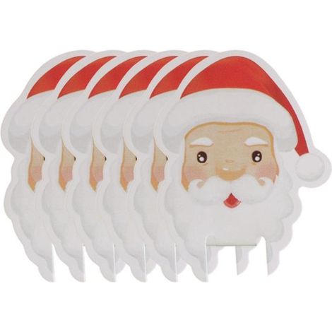 Décoration de Noël Père Noël en verre et carton - Set de 10 pièces - Décoration de table (1/3)