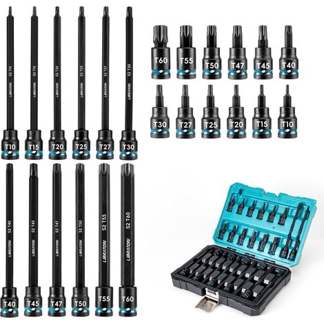 Clé à Douille Embouts Torx Entraînement 3/8" Extra Longue (1/5)