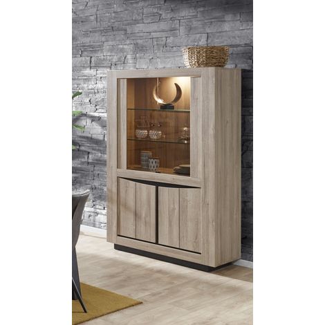 Vaisselier/argentier contemporain coloris chêne Jackson (1/5)