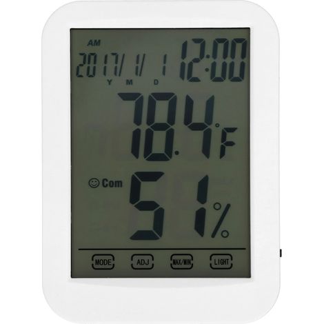 【NX】Thermomètre-hygromètre numérique avec écran tactile LCD, testeur de température et d'humidité pour la maison et le bureau (1/5)