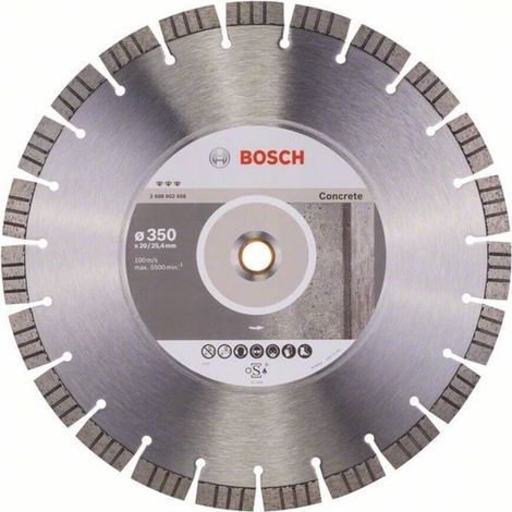 Disco de corte de diamante BestConcrete: 350x20/254x32x1514  BOSCH 2608602658 (1/4)