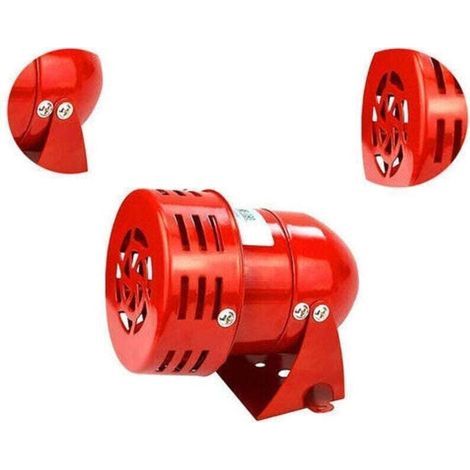 Sirène alarme 220V puissante sirène extérieure alarme 120dB rouge moteur fil Sirne métal corne industrie bateau alarme Ruikalucky. (1/4)