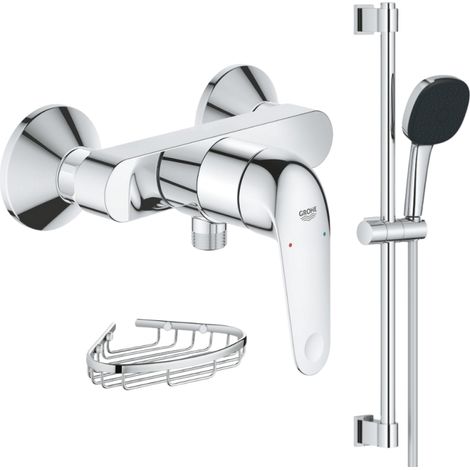 Pack douche mécanique Swift 2023 avec ensemble de douhe Vitalio Comfort 110 et panier porte-savon