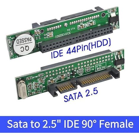Adaptateur convertisseur IDE vers SATA 2,5 pouces (port IDE femelle 40 broches vers port SATA femelle 2,5 pouces, 1,5 Gbit/s), compatible avec disques durs, CD et DVD ATA 133/100. (1/3)