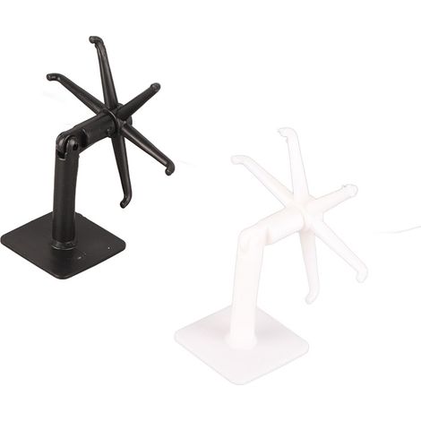 Support mural rotatif 4 crochets - Rotation 180°/360° pour serviettes, 6 griffes solides (1/5)