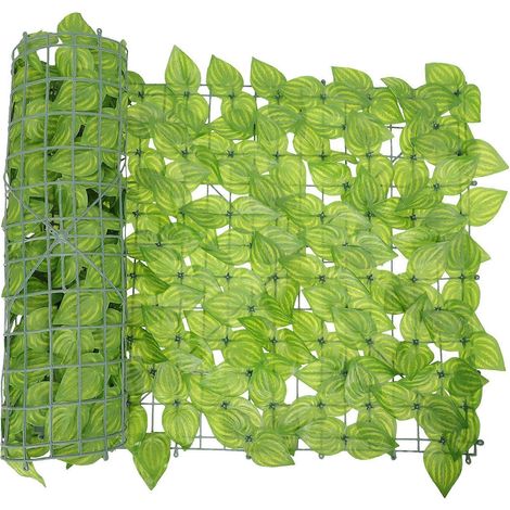 1 ensemble de mur végétal artificiel réaliste, clôture à feuilles vertes, décoration intérieure (1/5)