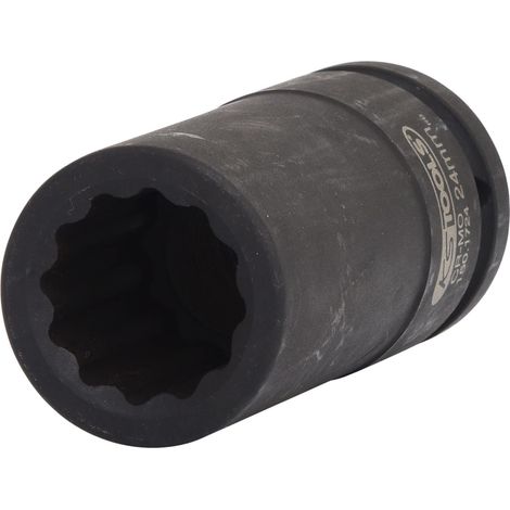 KS Tools 150.1724 3/4" Bussola poligonale per avvitatori ad impulsi per albero motore, lunga, 24mm (1/5)