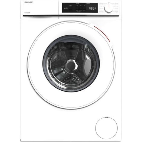 Sharp – Lave-linge frontal 10 kg – Classe A – Vitesse d'essorage 1400 tours/min – Système EcoLogic – Dimensions 84.5 x 59.7 x 58.2 cm