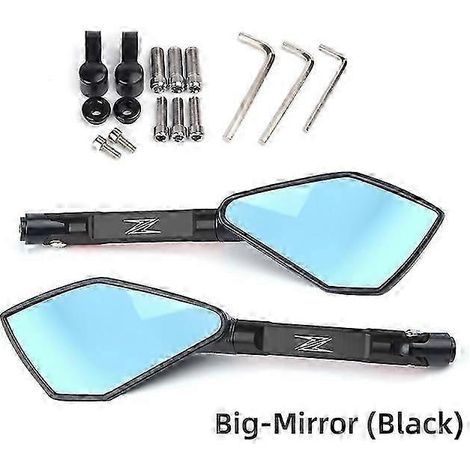 Rétroviseur universel pour moto Kawasaki Z900, Z1000, Z800, Z750, Z650, Z300, Z250 et Z125. Finition CNC, miroir bleu anti-éblouissement. (1/5)