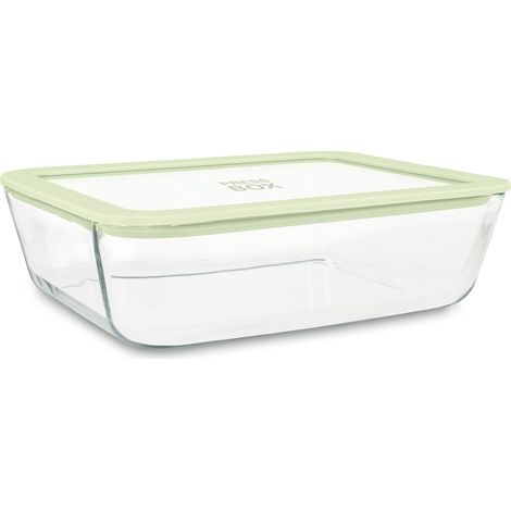 Boite hermétique rectangulaire en verre 1550ml, PRESSBOX