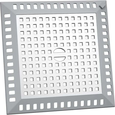 Attrape Cheveux Douche 12,3 x 12,3 cm Filtre Evier Cuisine de Carré en Acier Inoxydable Argenté Grille Evier Anti-Obstruction pour Douche de Salle de Bain, pour Salle de Bain et Cuisine