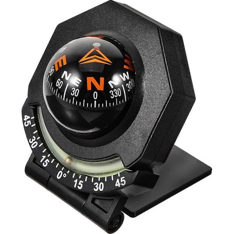 Boussole de voiture sphérique à navigation variable pour tableau de bord, guide d'orientation pour voiture, bateau, vélo, randonnée (1/5)