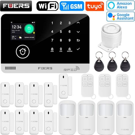 (Pack 10) Système d'alarme intelligent Wi-Fi GSM pour la sécurité de votre domicile  système d'alarme antivol sans fil 433 MHz (1/5)