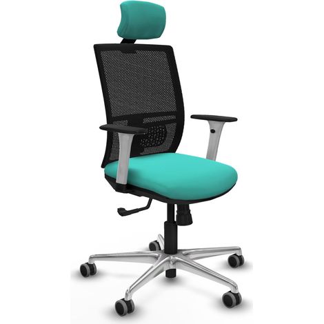 Chaise de bureau piqueras y crespo Yunquera menthe dossier fixe (1/2)