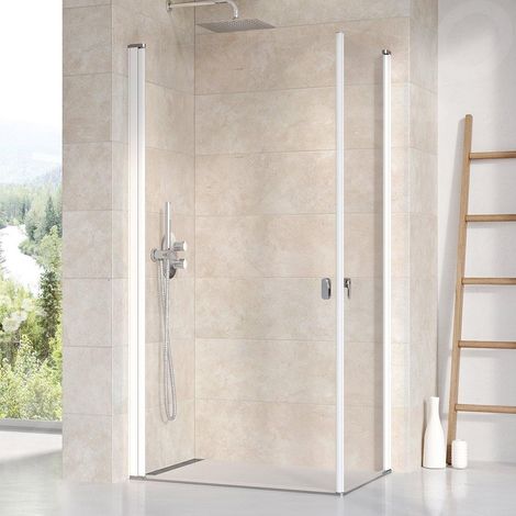 Ravak Chrome - Porte de douche CRV1-90, 880-900 mm, blanc/verre transparent 1QV70101Z1 (1/5)